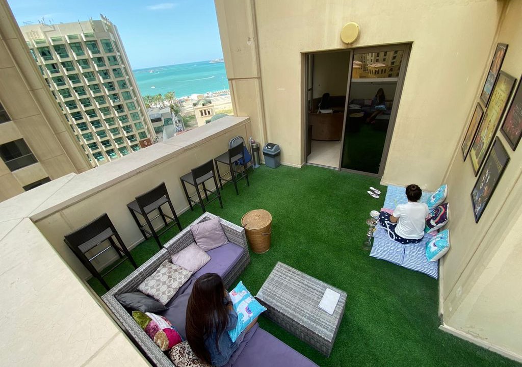 Dubai Media City Hostel | Dubai Sea & Marina view - "Chic waterside area with yachts"