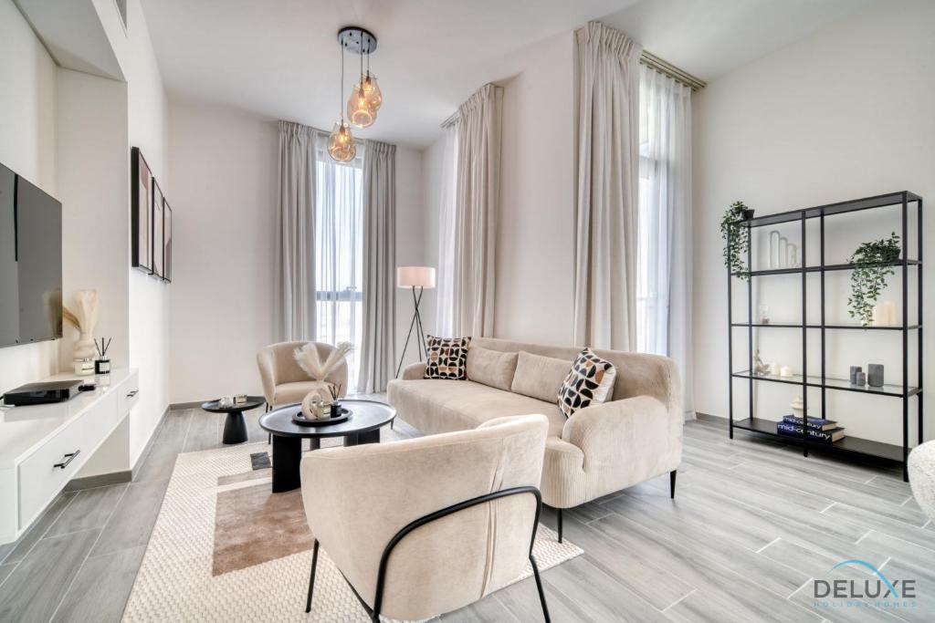 Dubai Production City Apartment | Placid 2BR with Assistant Room at Mesk 1 Midtown Dubai Production City by Deluxe Holiday Homes
