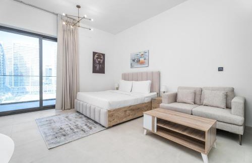 Business Bay Apartment | Aliving Stylish Studio Binghatti Canal view & Burj Khalifa