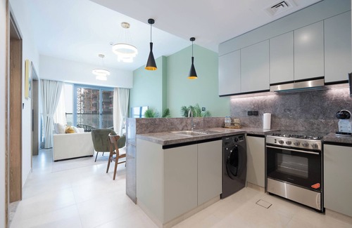Dubai Apartment | KeyRock Golf Gate - Relax with Pool