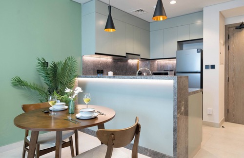 Dubai Apartment | KeyRock Golf Gate - Relax with Pool