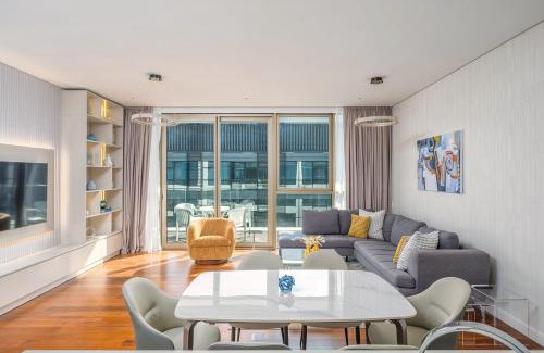 Al Wasl Apartment | Lush 2BR & Maids City Walk with Burj Khalifa View