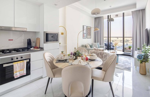 Al Barsha Apartment | Modern 1BR - Just a Short Walk to Miracle Garden!