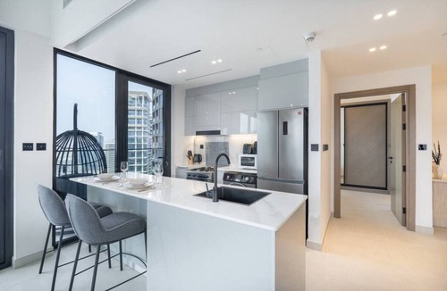 Business Bay Apartment | Canal front apartment with Burj Khalifa view