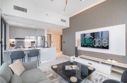 Business Bay Apartment | Canal front apartment with Burj Khalifa view