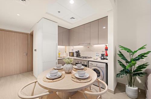 Nad Al Sheba Apartment | Cozy 1BR with Pool View & Balcony