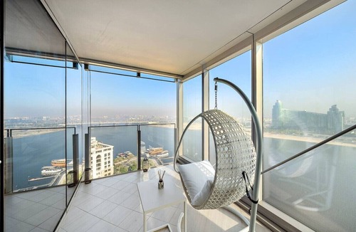 Jadaf Apartment | Cozy Waterfront Stay with Balcony, Kitchen & Smart TV