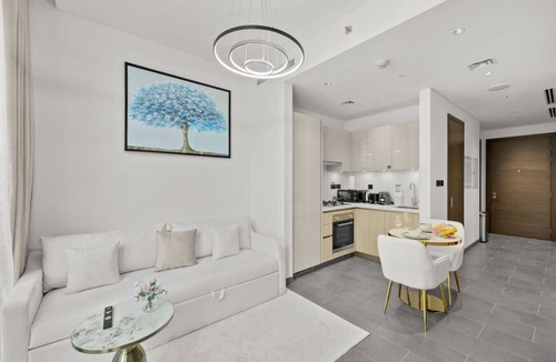 Nad Al Sheba Apartment | Elegant 1BR w/Bedroom Balcony in Sobha Crest