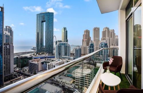 Dubai Marina Apartment | Elite 3BR Haven with Panoramic Marina & Sea Views