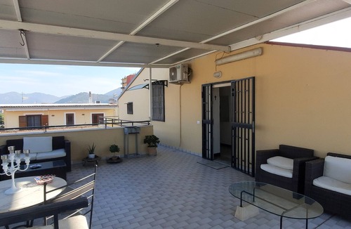 Sant'Egidio del Monte Albino Apartment | Palazzo Di Donna Penthouse terrace view Vesuvius strategic to Pompeii, Amalfi coast