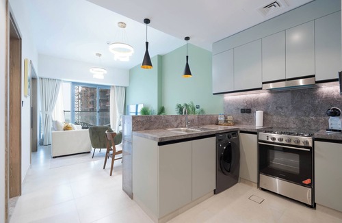 Dubai Apartment | KeyRock Golf Gate - Relax with Pool