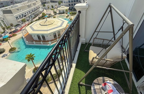 Al Barsha Apartment | Luxury 1BR Lagoon View Arjan near Miracle Garden by Green Sky Holiday Homes