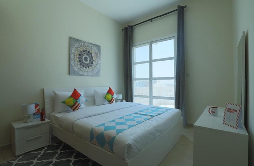 Dubai Production City Apartment | OYO Home 372 1BHK Qasr Sabah-3 IMPZ