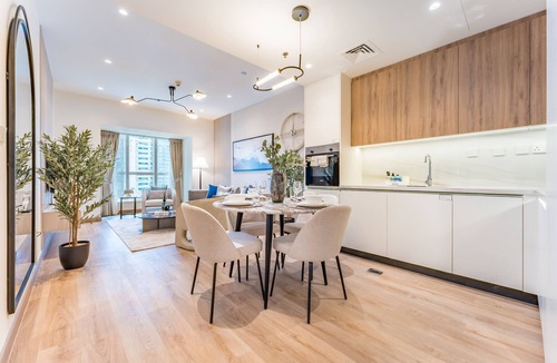 Dubai Media City Apartment | Renovated Unit w/Skyscraper Views Close to Beach, Elite Residence,Dubai Marina