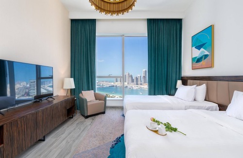 Dubai Media City Apartment | Seaside Serenity: Luxurious 2BR with Spectacular Sea Views in Dubai 5-Star Hotel