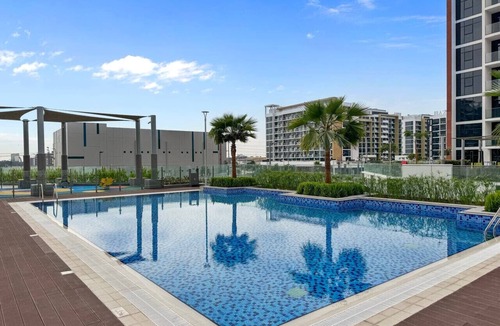 Nad Al Sheba Apartment | Sleek Studio Apartment in Azizi Riviera- Suiteable