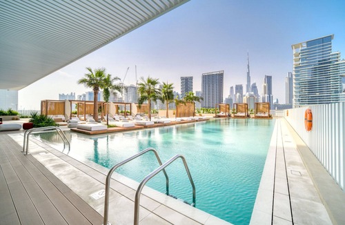 Business Bay Apartment | Sleek Studio w/Burj Views Near Downtown and Canal