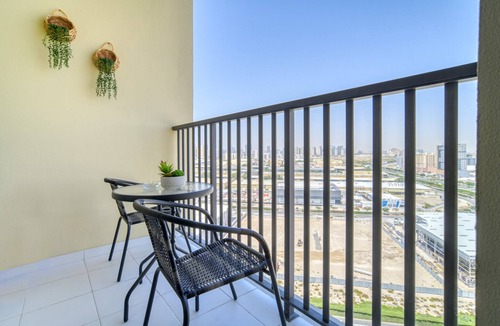 Dubai Production City Apartment | Suave 2BR w/Assistant’s Room at Mesk 1 Midtown Dubai Production City by Deluxe Holiday Homes