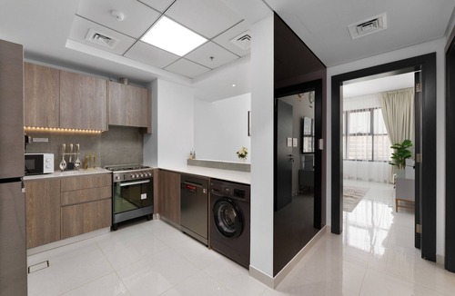 Al Barsha Apartment | Tranquil Escape w/Balcony & High-End Facilities