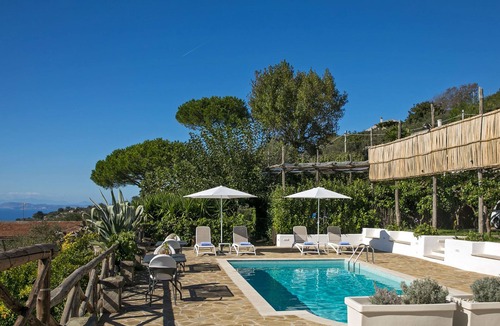 Schiazzano Villa | Villa Amiela with Private Pool, Sea View, Garden, Terrace and Parking