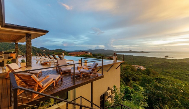 Private luxury estate with panoramic sunset views