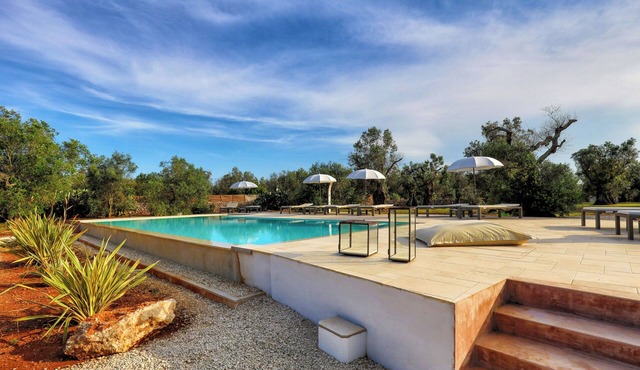 Villa with pool among olive trees in Puglia