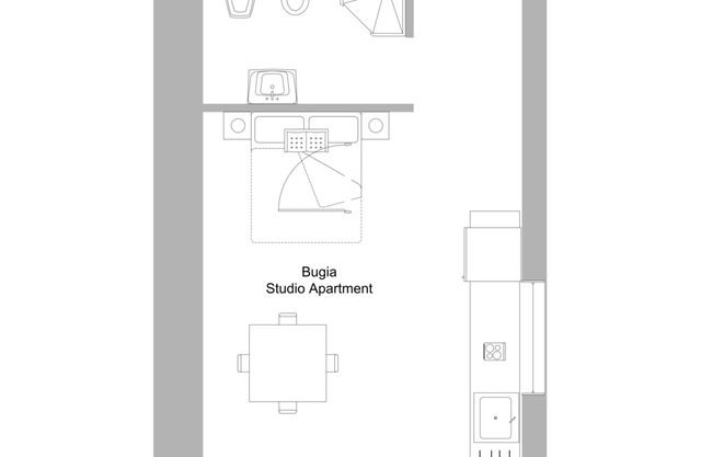 Bugia is a Self-Contained studio Apartment with large Pool, free WiFi & parking