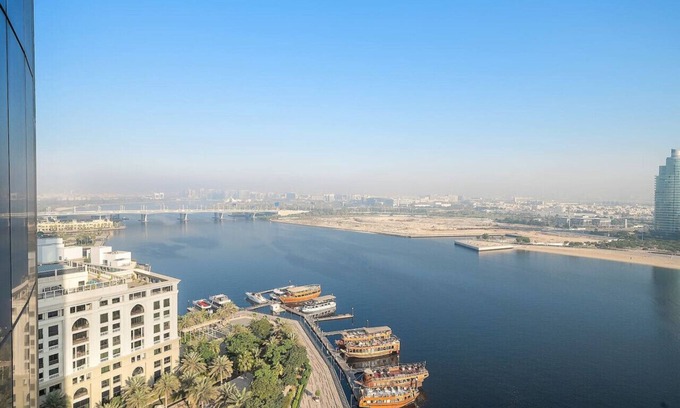 Jadaf Apartment | Cozy Waterfront Stay with Balcony, Kitchen & Smart TV