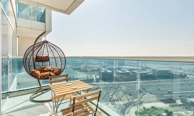 Jumeirah Village Triangle Apartment | Hybrid Chic Living: Luxury-Comfort-Productivity in enchanting Dubai