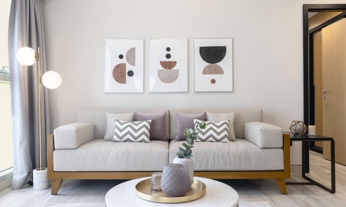 Al Barsha Apartment | Miracle Garden View | Minimalist Flat | Balcony 4915