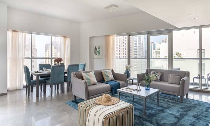Dubai Marina Apartment | Serene 2BR Apartment with Marina and City Views!