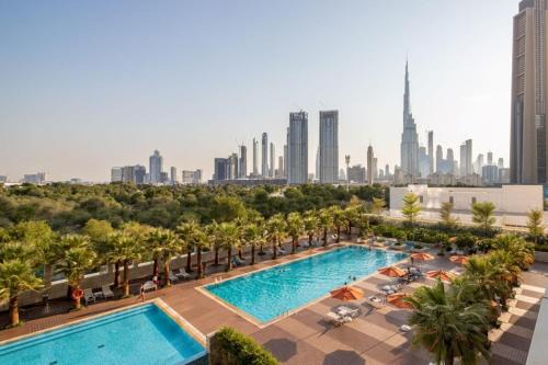 Bur Dubai Apartment | Silkhaus refurbished studio with Burj Khalifa view in DIFC