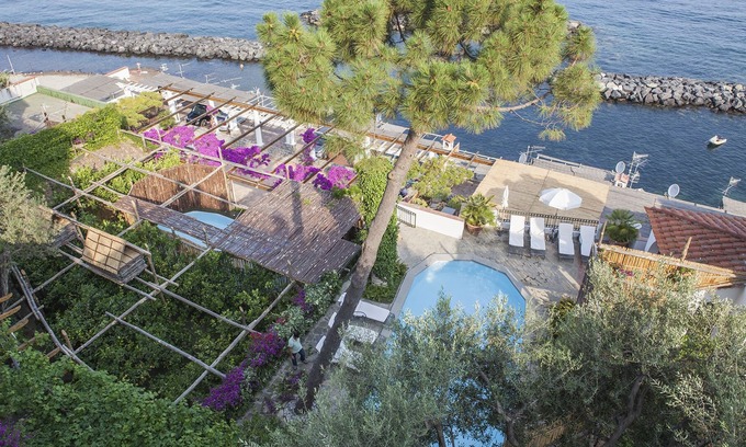 Massa Lubrense Villa | Villa Acquamarina with Private Pool, Sea View, Direct Sea Access and Parking